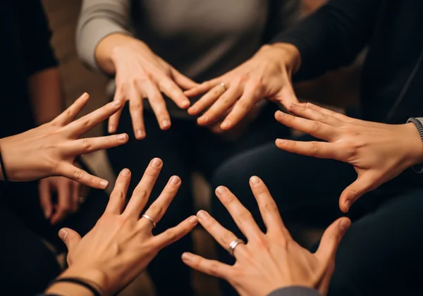 Hands playing "Never Have I Ever" with fingers.