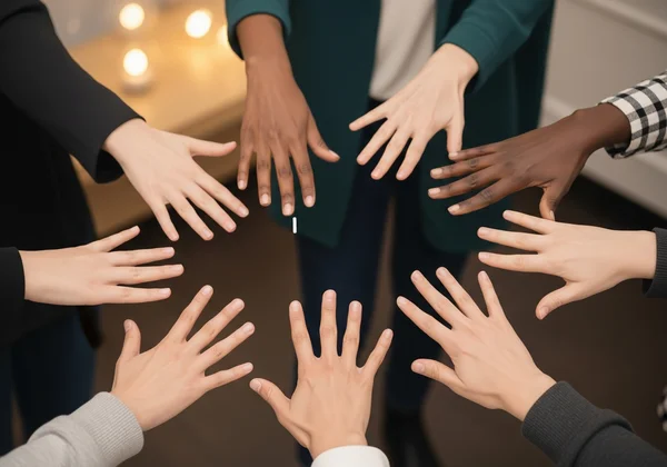 Nahaufnahme von Händen beim Never Have I Ever-Spiel