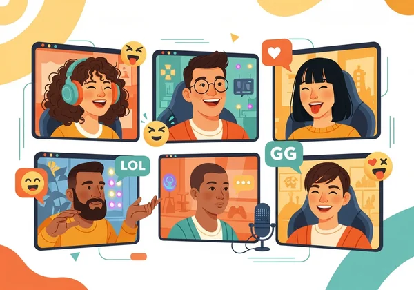 Friends enjoying an online game night together