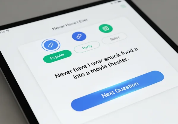 Screenshot of Never Have I Ever online tool