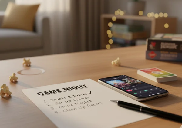 Host checklist for game night flow